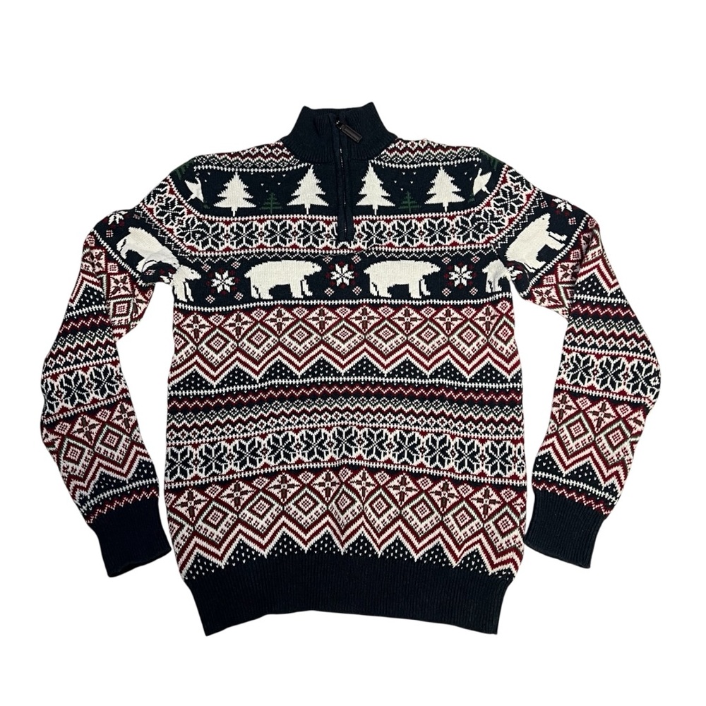 Aspen quarter zip winter theme sweater